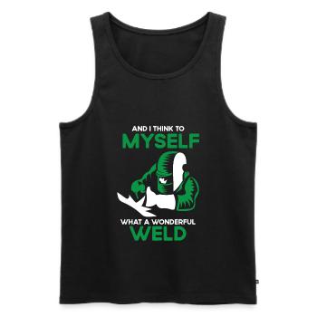 Welders weld metal locksmiths - Men's Premium Organic Tank Top - black - Front - AI Model Male 178 light (178cm)