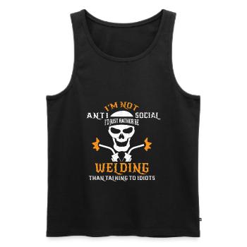 Welders weld metal locksmiths - Men's Premium Organic Tank Top - black - Front - AI Model Male 178 light (178cm)