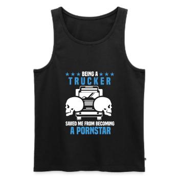 Truck Driver Motorists Motor vehicles - Men's Premium Organic Tank Top - black - Front - Michal (187cm)