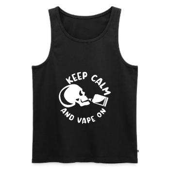 E-Zigarette E-Shisha Dampf Liquid - Männer Premium Bio Tank Top - Schwarz - Vorne - AI Model Male 178 light (178cm)