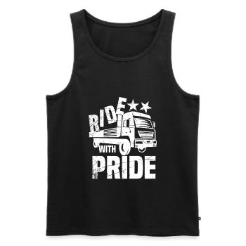 Truck Driver Motorists Motor vehicles - Men's Premium Organic Tank Top - black - Front - Michal (187cm)