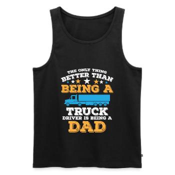 Truck Driver Motorists Motor vehicles - Men's Premium Organic Tank Top - black - Front - AI Model Male 178 light (178cm)