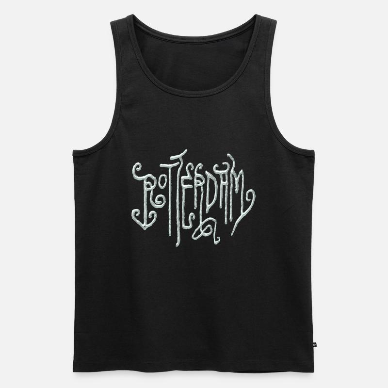 Rotterdam - Männer Premium Bio Tank Top - Schwarz