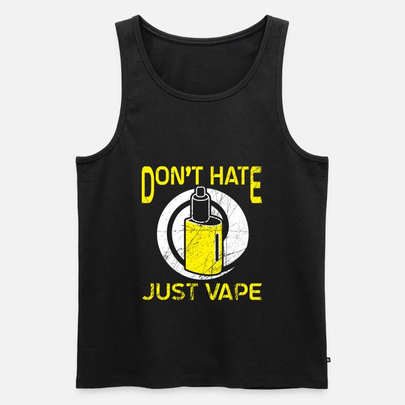 Elektro Zigarette E-Zigarette E-Shisha Vape - Männer Premium Bio Tank Top - Schwarz