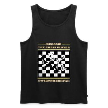 Chess Chess Player Chess Board Chess Tournament - Men's Premium Organic Tank Top - black - Front - Michal (187cm)