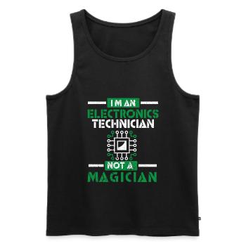 Elektro Elektriker Eloktroniker Strom Elektrik - Männer Premium Bio Tank Top - Schwarz - Vorne - AI Model Male 178 light (178cm)