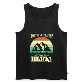 Climbing Climbers Mountains Climbing Wall Kletterdad - Men's Premium Organic Tank Top - black - Front - AI Model Male 178 light (178cm)