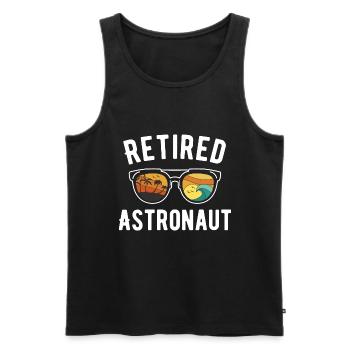 Astronaut im Ruhestand Beach Bum - Männer Premium Bio Tank Top - Schwarz - Vorne - AI Model Male 178 light (178cm)
