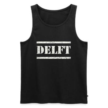 Delft Vintage - Débardeur bio Premium Homme - noir - Devant - Michal (187cm)