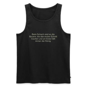 funny sayings farmer farmer - Men's Premium Organic Tank Top - black - Front - Michal (187cm)