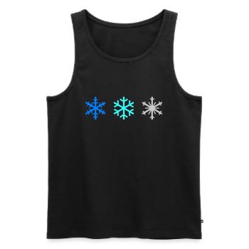 Snowflakes - Männer Premium Bio Tank Top - Schwarz - Vorne - AI Model Male 178 light (178cm)