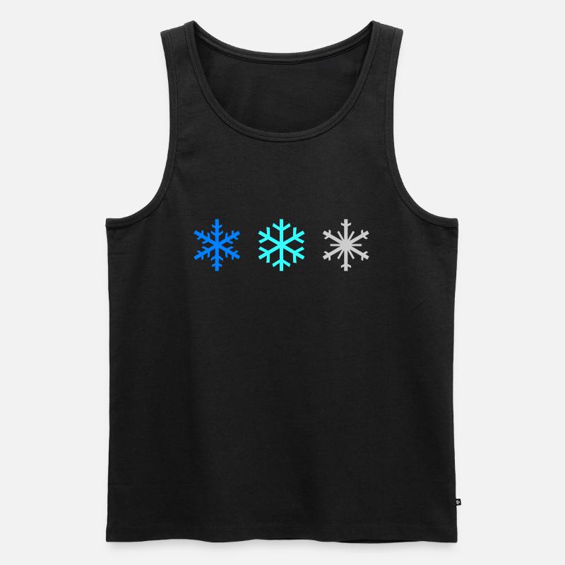 Snowflakes - Männer Premium Bio Tank Top - Schwarz
