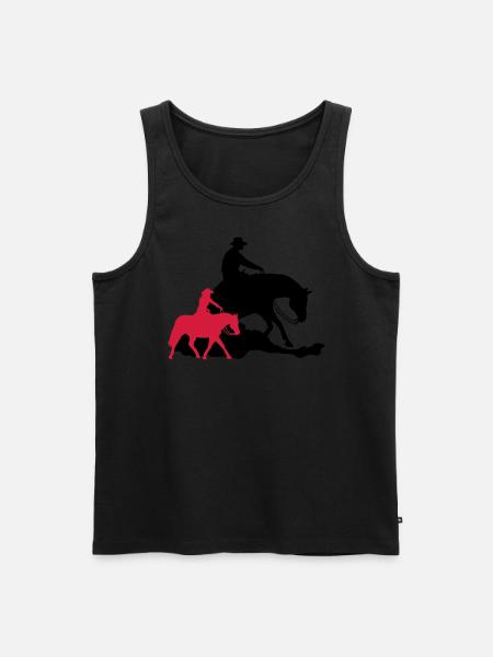 Reining vs Ranch Riding - Men's Premium Organic Tank Top - black