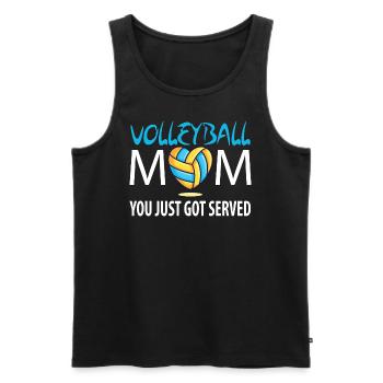 Womens Volleyball Mom - You Just Got Served - Männer Premium Bio Tank Top - Schwarz - Vorne - Michal (187cm)