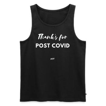 Thank s for postcovid not Corona Virus Lockdown - Männer Premium Bio Tank Top - Schwarz - Vorne - AI Model Male 178 light (178cm)