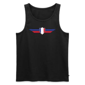 France Fan World Cup - Men's Premium Organic Tank Top - black - Front - AI Model Male 178 light (178cm)