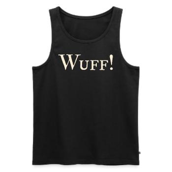 Wuff ! - Männer Premium Bio Tank Top - Schwarz - Vorne - Michal (187cm)
