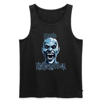 Proud Nightcrawler, night owl, scary - Men's Premium Organic Tank Top - black - Front - Michal (187cm)