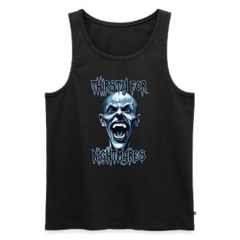 Albtraum Reißzähne Vampir wie ein Mensch, verrückt, Horror - Männer Premium Bio Tank Top - Schwarz - Vorne - AI Model Male 178 light (178cm)