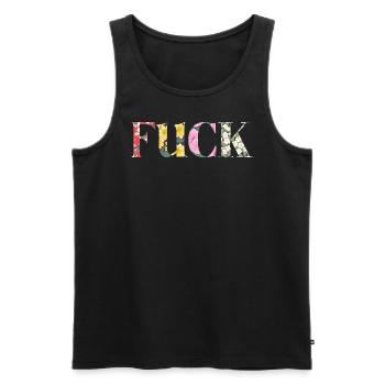 F U C K - Foxtrott uniform charlie kilo in Flower - Männer Premium Bio Tank Top - Schwarz - Vorne - AI Model Male 178 light (178cm)