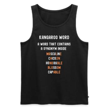 Kangaroo words synonym grammar - Men's Premium Organic Tank Top - black - Front - AI Model Male 178 light (178cm)