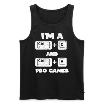 Lustiger Programmierer Web-Entwickler - Männer Premium Bio Tank Top - Schwarz - Vorne - AI Model Male 178 light (178cm)