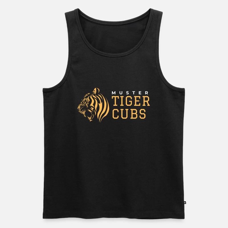 Never Give UP - Männer Premium Bio Tank Top - Schwarz