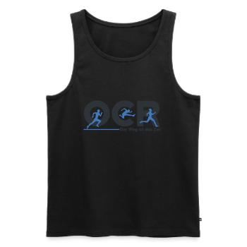 ocr obstacle race Hindernislauf mud run - Männer Premium Bio Tank Top - Schwarz - Vorne - AI Model Male 178 light (178cm)