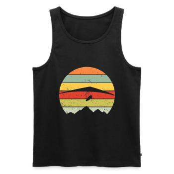 Hanggleiter Drachenflieger Deltasegler - Männer Premium Bio Tank Top - Schwarz - Vorne - Michal (187cm)