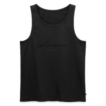 Optimismus Inspirierende Wörter, Trendige T-Shirts - Männer Premium Bio Tank Top - Schwarz - Vorne - Michal (187cm)
