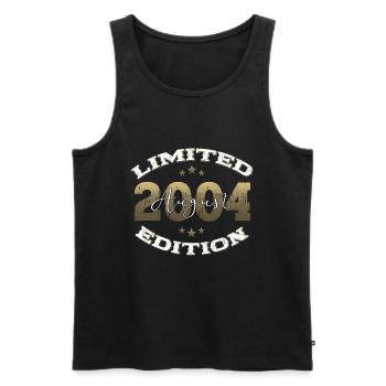 20th Birthday Original August 2004 Vintage 2004 - Men's Premium Organic Tank Top - black - Front - Michal (187cm)