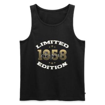 66th Birthday Original August 1958 Born 1958 - Men's Premium Organic Tank Top - black - Front - Michal (187cm)