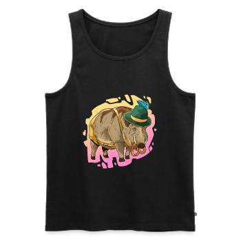 Boar Bayern Lederhose Gift - Men's Premium Organic Tank Top - black - Front - AI Model Male 178 light (178cm)