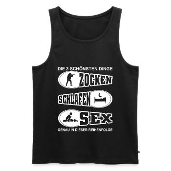 Gaming Gaming Gaming Gaming Geschenk - Männer Premium Bio Tank Top - Schwarz - Vorne - Michal (187cm)