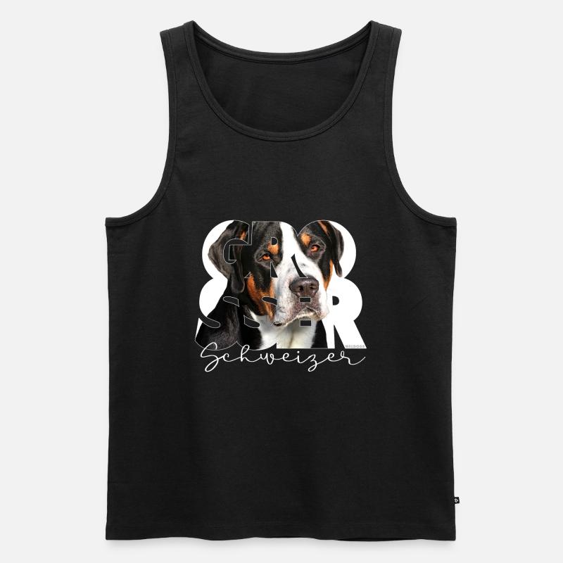 Grosser Schweizer - Männer Premium Bio Tank Top - Schwarz