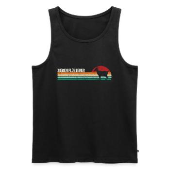 Ziegen Flüsterer Ziege - Männer Premium Bio Tank Top - Schwarz - Vorne - Michal (187cm)