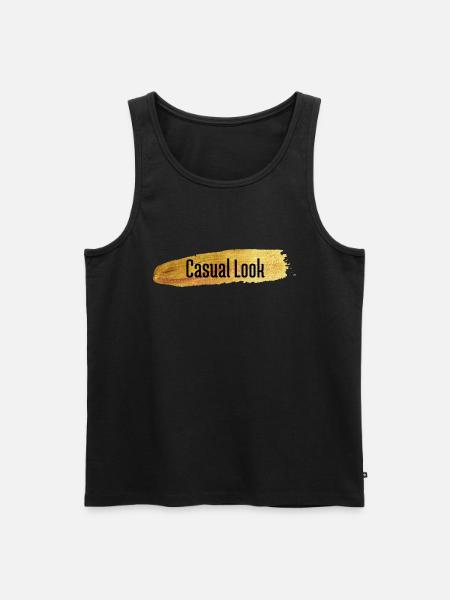 casual Look - Männer Premium Bio Tank Top - Schwarz