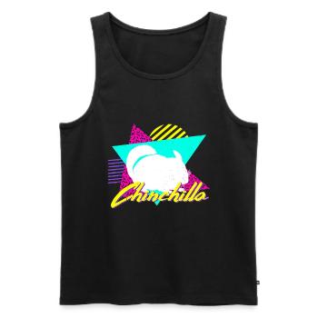 Chinchilla lustiges Entspannen Nagetiere - Männer Premium Bio Tank Top - Schwarz - Vorne - Michal (187cm)