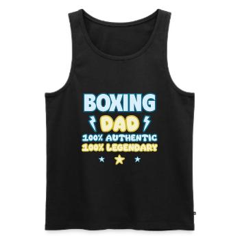 Box Papa,Vatertagsgeschenk, Legendär - Männer Premium Bio Tank Top - Schwarz - Vorne - AI Model Male 178 light (178cm)