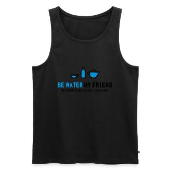 be water - Männer Premium Bio Tank Top - Schwarz - Vorne - Michal (187cm)