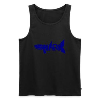 Shark - Männer Premium Bio Tank Top - Schwarz - Vorne - Michal (187cm)