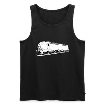 Electric locomotive - Men's Premium Organic Tank Top - black - Front - AI Model Male 178 light (178cm)