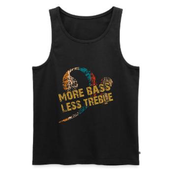 Grande clé de basse vintage - Débardeur bio Premium Homme - noir - Devant - Michal (187cm)