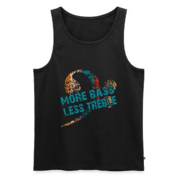 More bass less treble - Men's Premium Organic Tank Top - black - Front - AI Model Male 178 light (178cm)
