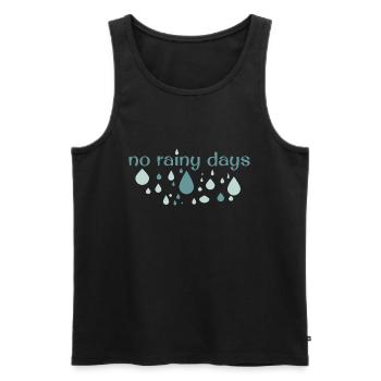 no rainy days - Männer Premium Bio Tank Top - Schwarz - Vorne - AI Model Male 178 light (178cm)