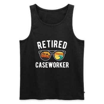 Gestionnaire de cas à la retraite Beach Vacation Eyewear Design - Débardeur bio Premium Homme - noir - Devant - Michal (187cm)