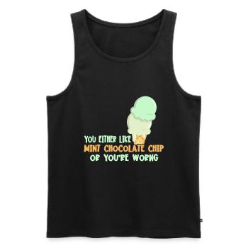 Either you like Mint Chocolate Chip or you - Men's Premium Organic Tank Top - black - Front - AI Model Male 178 light (178cm)