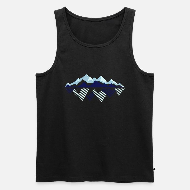 Tauern - Männer Premium Bio Tank Top - Schwarz