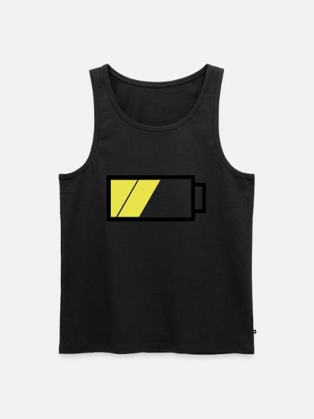 Battery half full - Men's Premium Organic Tank Top - black