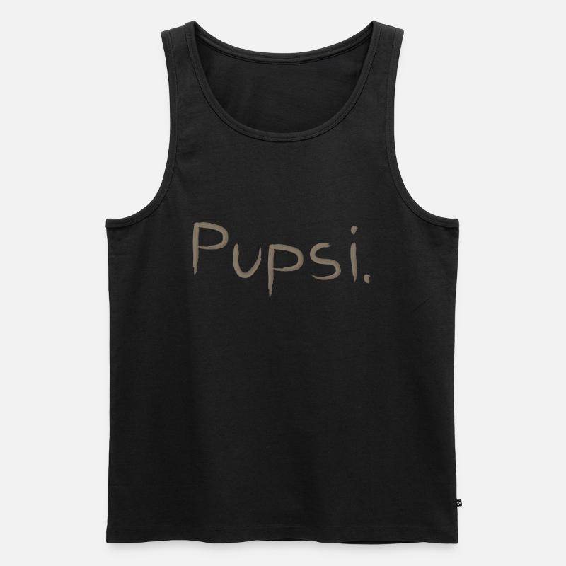 PUPSI - Männer Premium Bio Tank Top - Schwarz